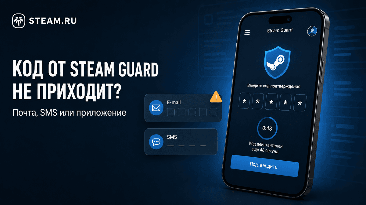 Не приходит код Steam Guard: где его искать и что делать