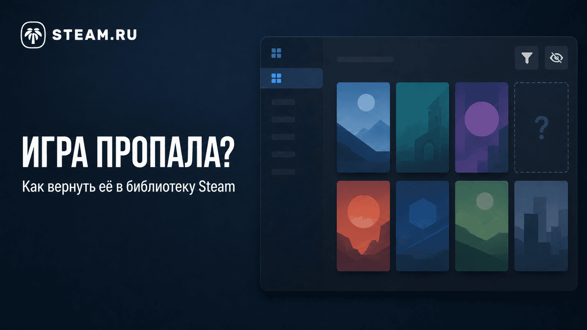 Игра пропала из библиотеки Steam: как определить причину