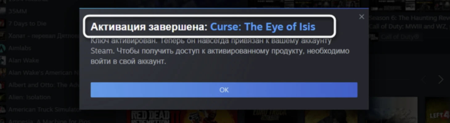 Игра добавлена в библиотеку Steam, идёт загрузка