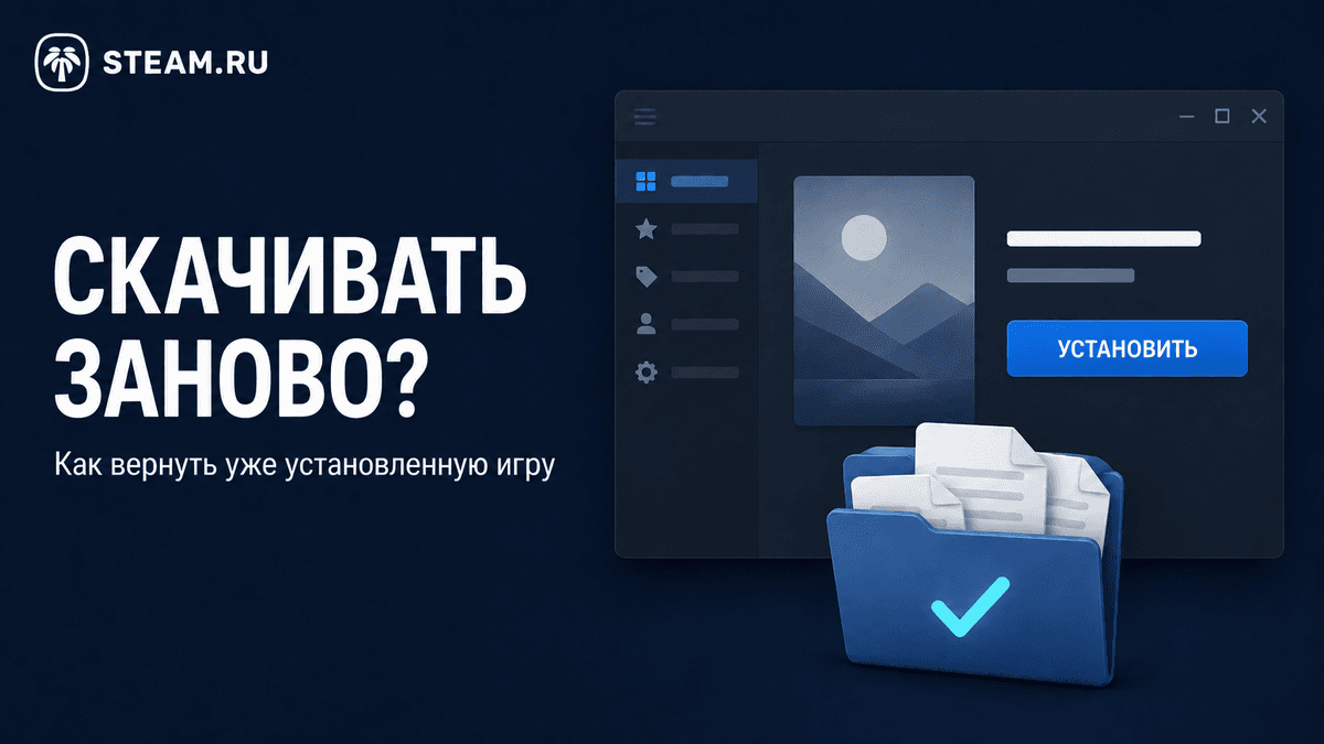 Steam предлагает заново скачать уже установленную игру: как вернуть её без полной загрузки